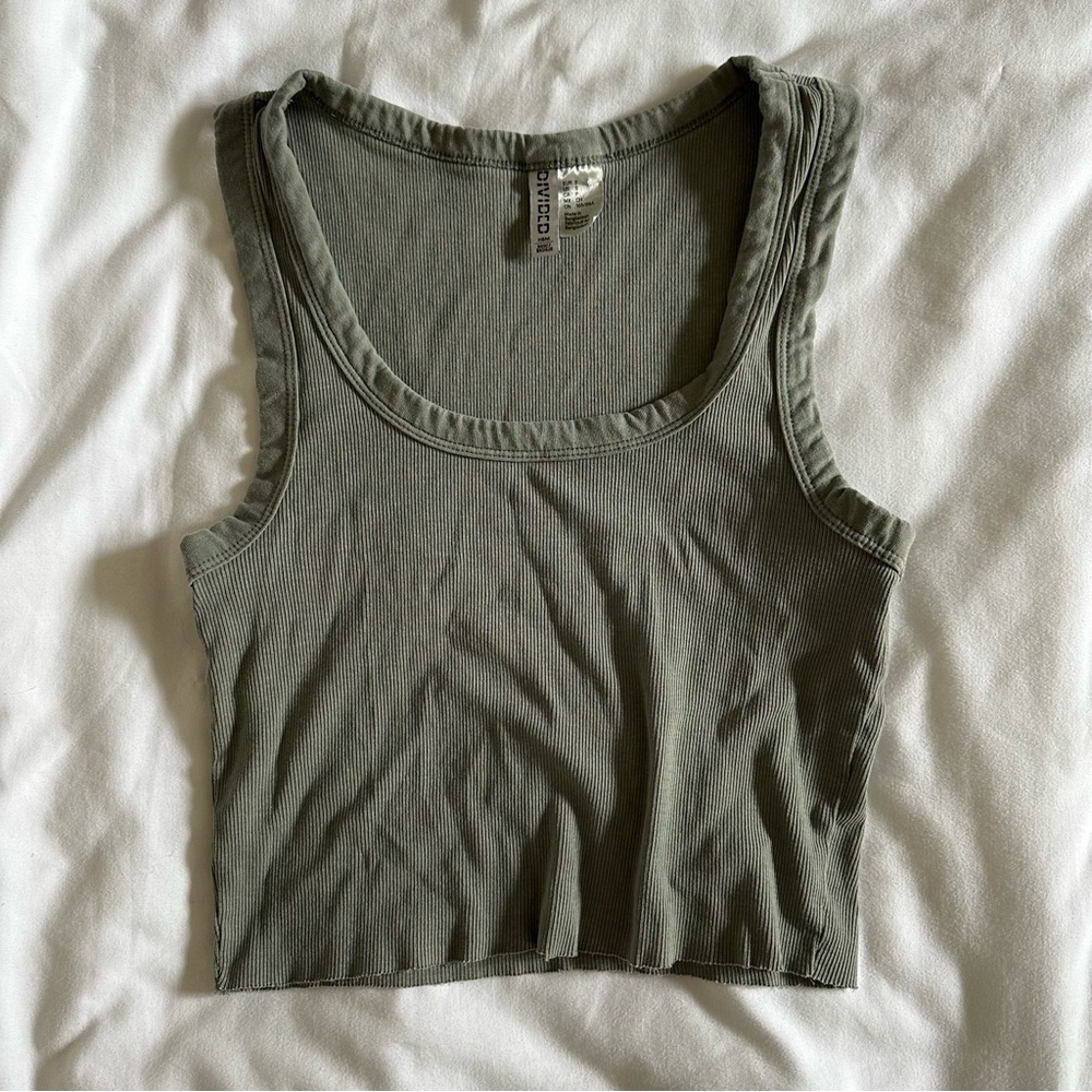 H&M Divided Green Tank Top